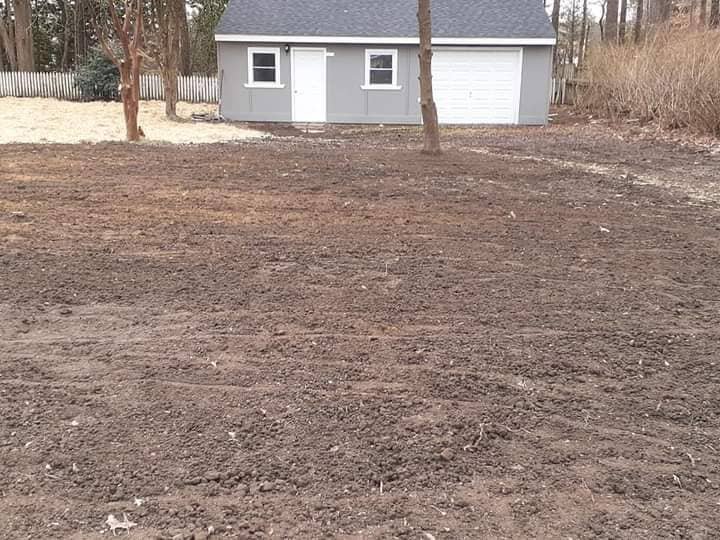 Yard after grading