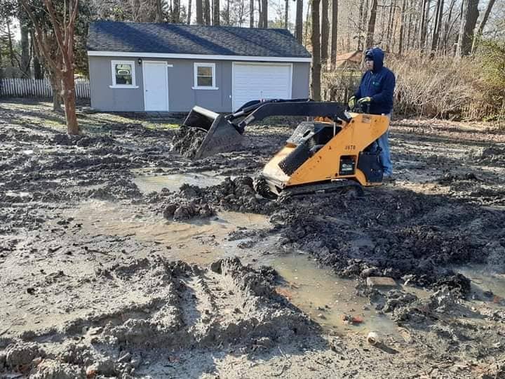 Yard before grading